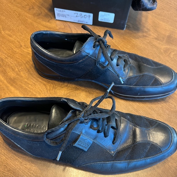 Gucci scarpa suola gomma limonge/Nashville/nastro nero SIZE 10+D. Black. - Picture 5 of 11